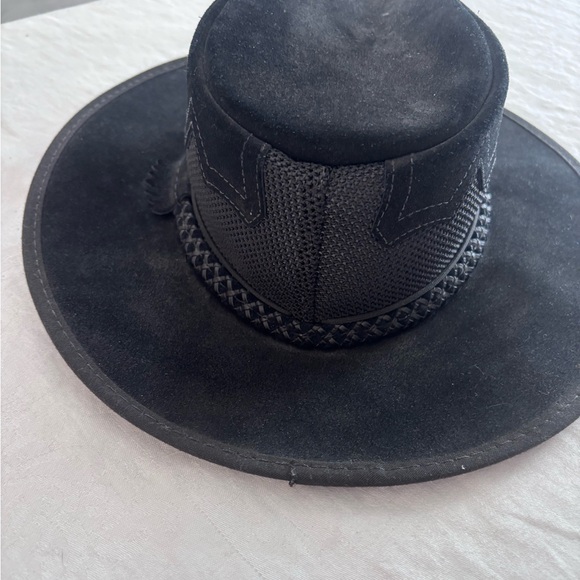 Monterey Bay Sirocco Waterproof Leather UPF 50 + Western Hat. Black 7-7 1/2 - Picture 5 of 11